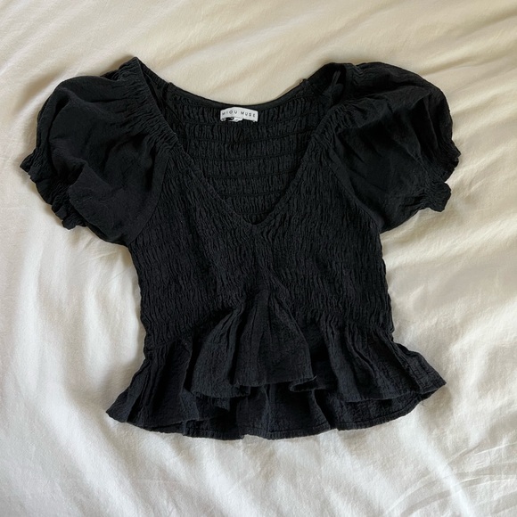 Cropped puff sleeve blouse - Picture 1 of 4